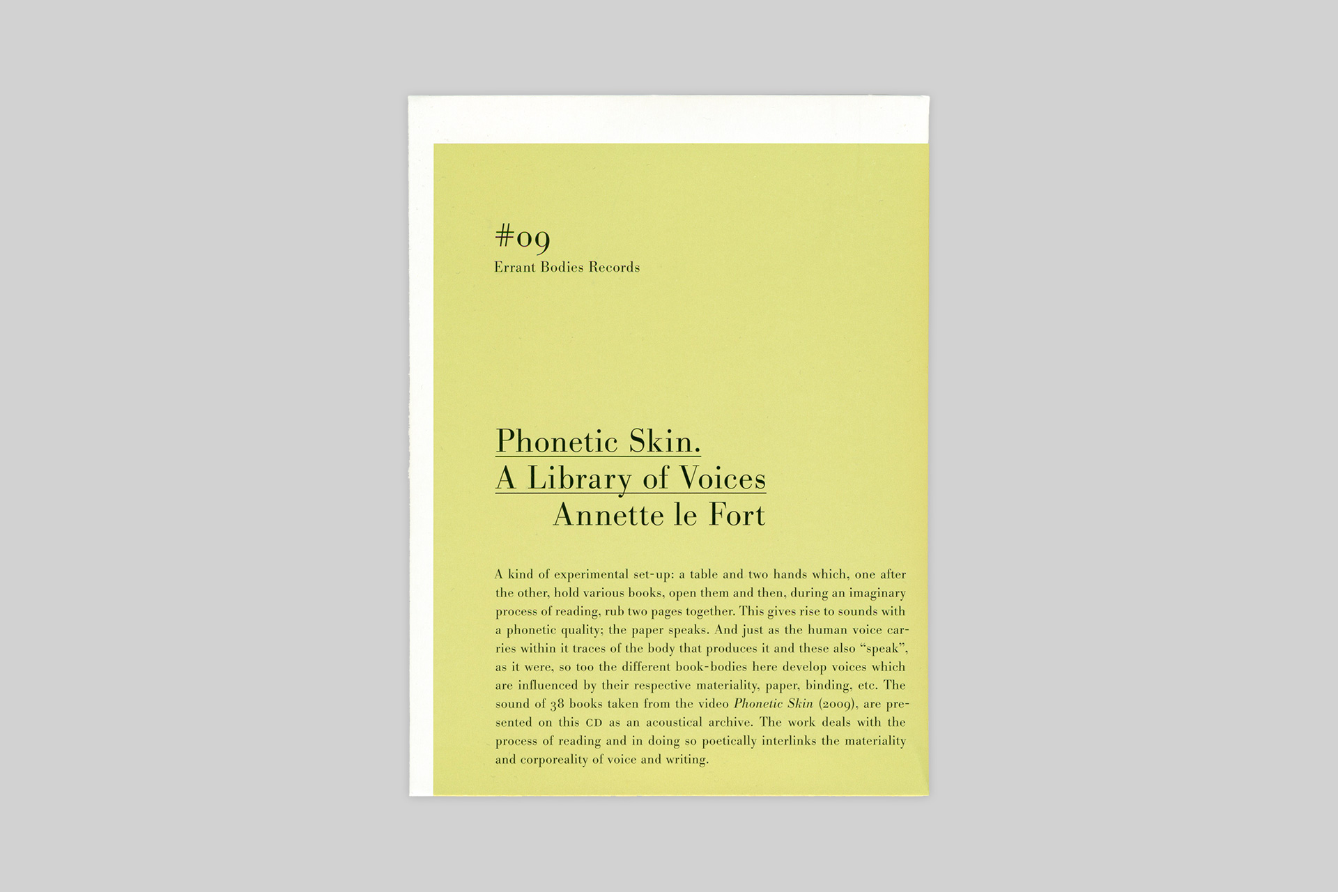 Phonetic Skin. A Library of Voices