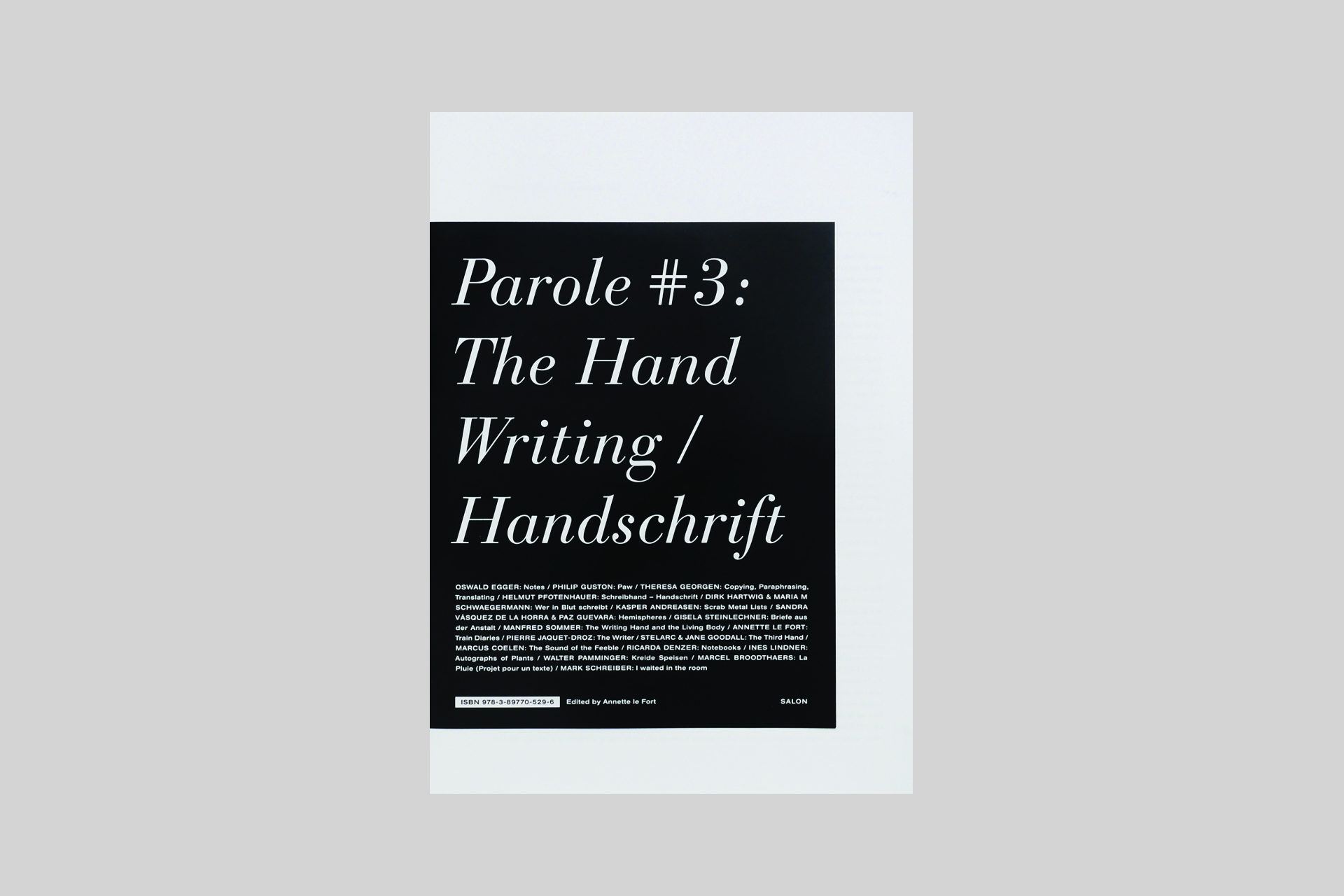 PAROLE #3: The Hand Writing / Handschrift