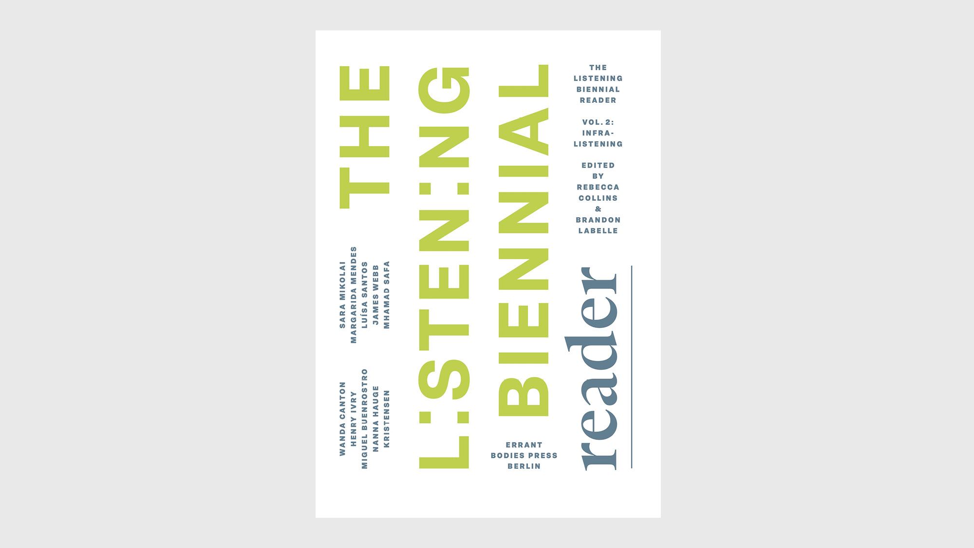 The Listening Biennial Reader, vol. 2